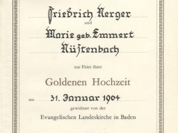Widmung im Gesangbuch Friedrich Nerger und Marie Emmert