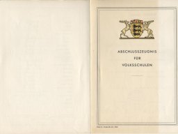 Abschlusszeugnis der Dorfschule 1965
